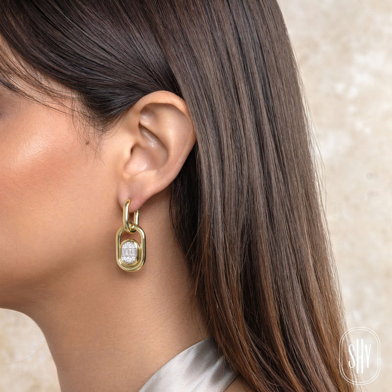 1.10CT DIAMOND BAGUETTE EARRING