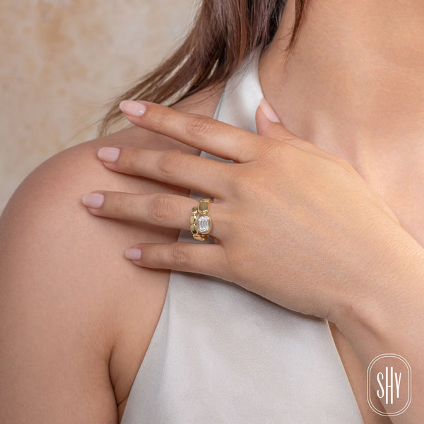 0.20CT DIAMOND BAGUETTE RING