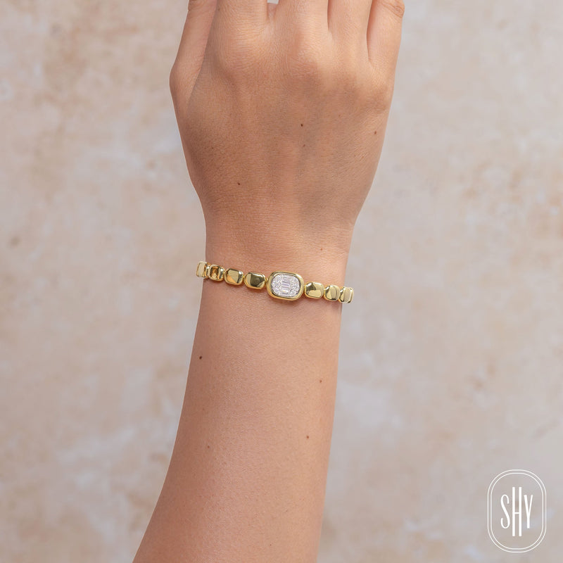 0.55CT DIAMOND BAGUETTE BANGLE