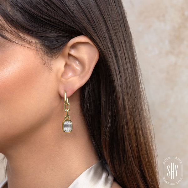 1.10CT DIAMOND BAGUETTE EARRING