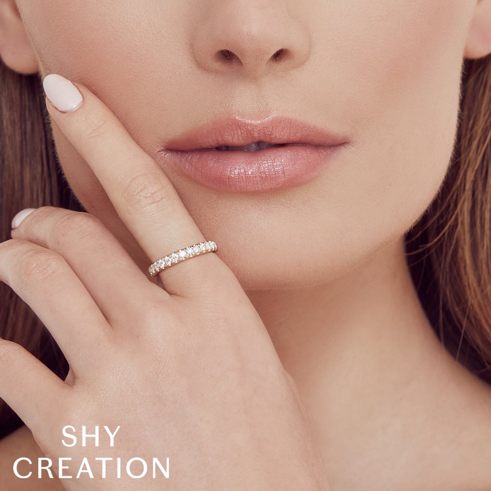 Freecus Flower Eternity Ring ［Light］ Gwyneth 3 ctw Marquise and Round Lab Grown Diamond Flower