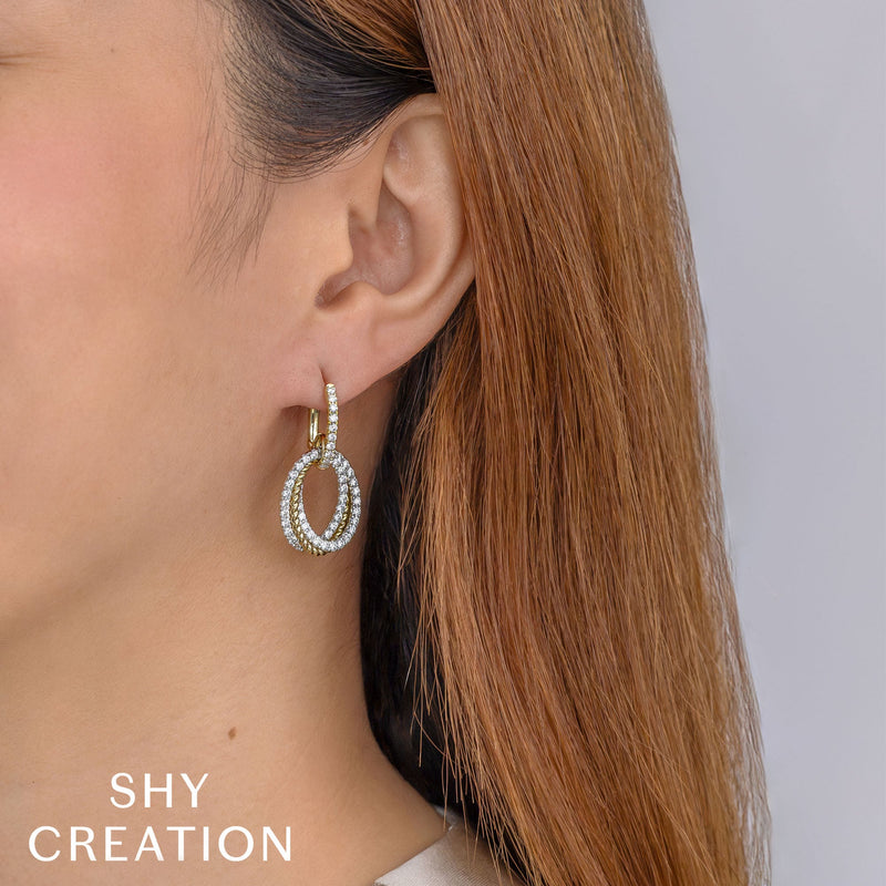 2.33CT DIAMOND OVAL EARRING