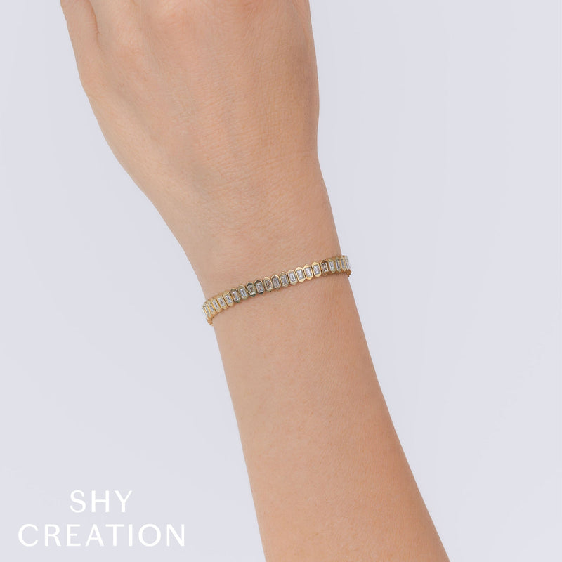 3.25CT DIAMOND BAGUETTE TENNIS BRACELET