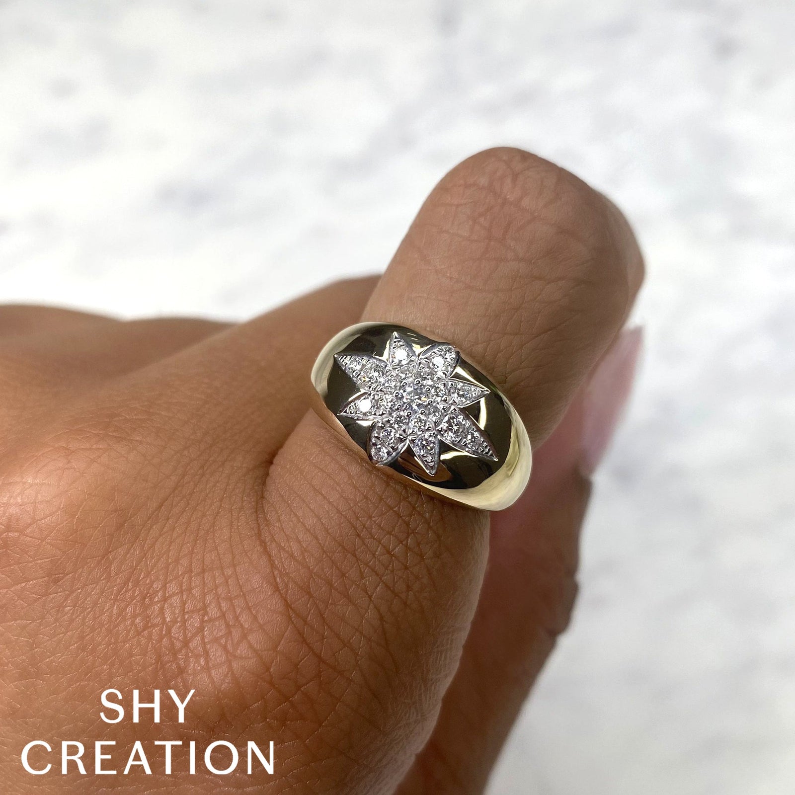 0.33CT DIAMOND STAR RING – Shy Creation