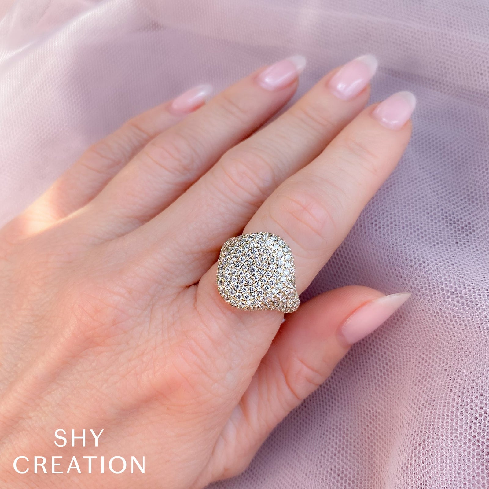 【THE M JEWELERS】THE PAVE' DISC SIGNETリング The Pave' Disc Signet Ring | The M Jewelers