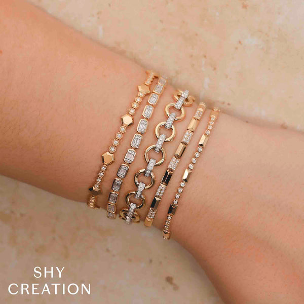 0.90CT DIAMOND GEO CUT BRACELET