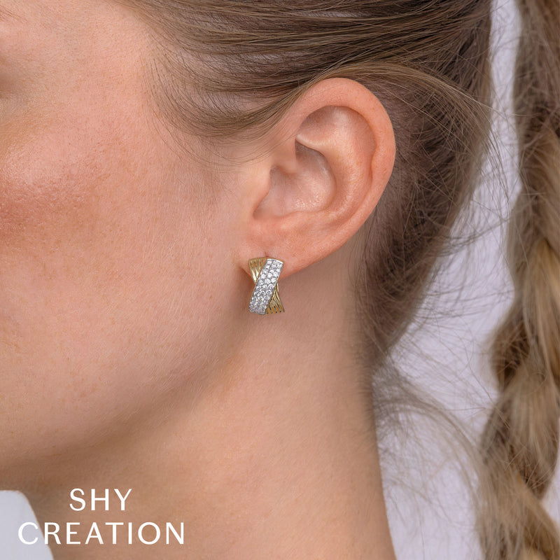 0.80CT DIAMOND HOOP EARRING