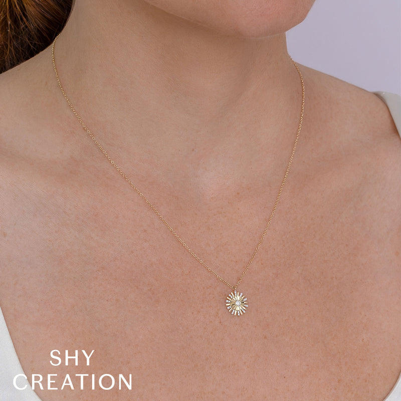 0.11CT DIAMOND BEZEL RIBBED NECKLACE