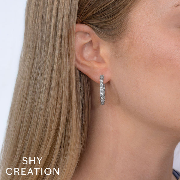 1.06CT DIAMOND HOOP EARRING