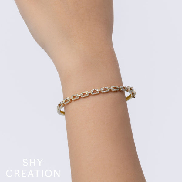 0.44CT DIAMOND LINK BANGLE