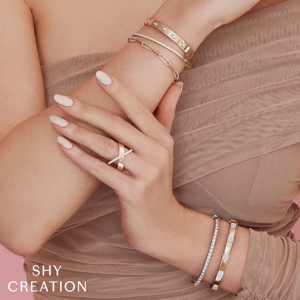 0.43CT DIAMOND PAVE BANGLE