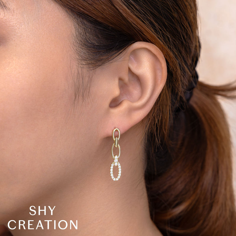 0.50CT DIAMOND LINK EARRING