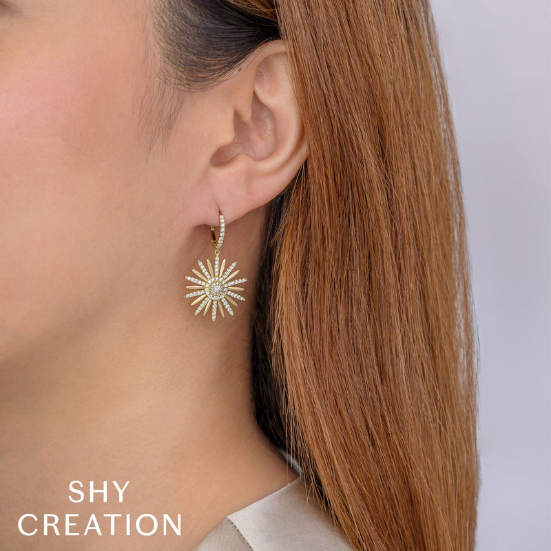 1.10CT DIAMOND FLOWER EARRING