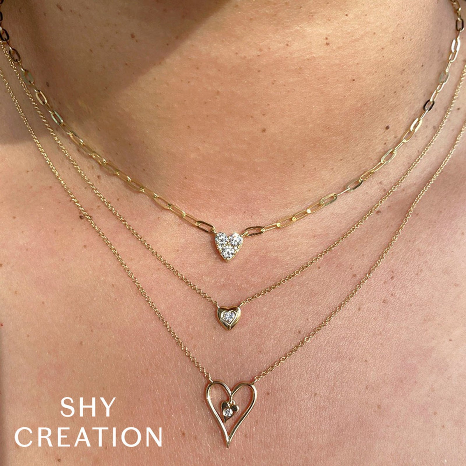 2-piece Green Heart Celtic Necklace. Sterling Silver