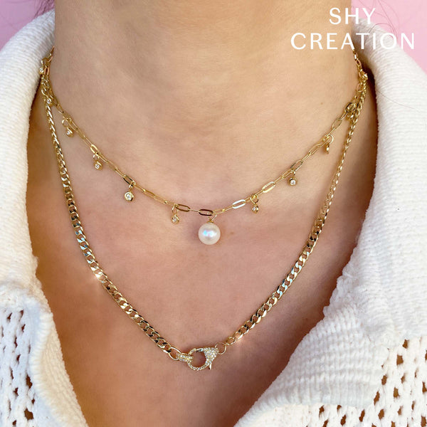 0.27CT DIAMOND LINK NECKLACE