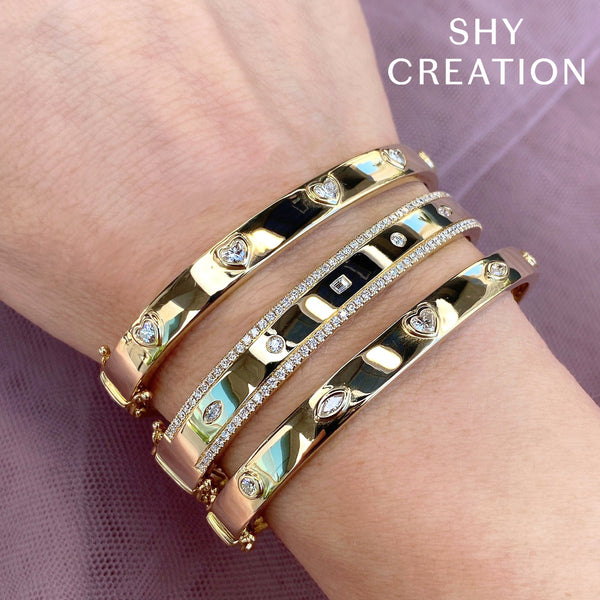 1.08CT DIAMOND BAGUETTE MARQUISE BANGLE