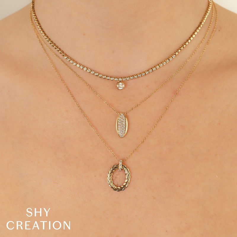 0.69CT DIAMOND BEZEL NECKLACE