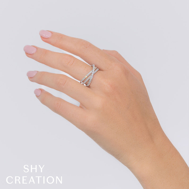 0.79CT DIAMOND BRIDGE RING