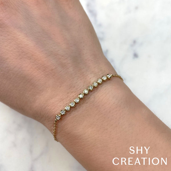 0.26CT DIAMOND BEZEL BRACELET