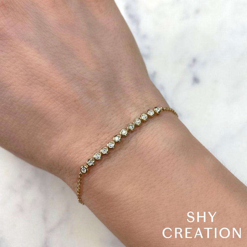 0.26CT DIAMOND BEZEL BRACELET