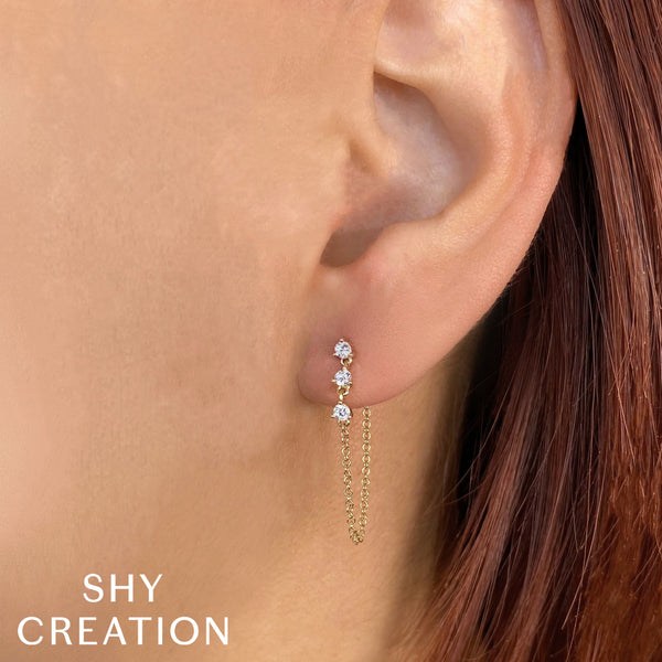 0.29CT DIAMOND CHAIN EARRING