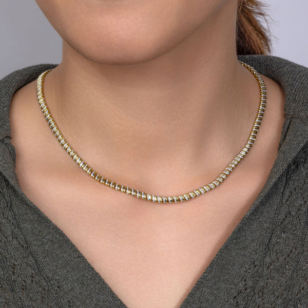 1.41CT DIAMOND RIBBED NECKLACE