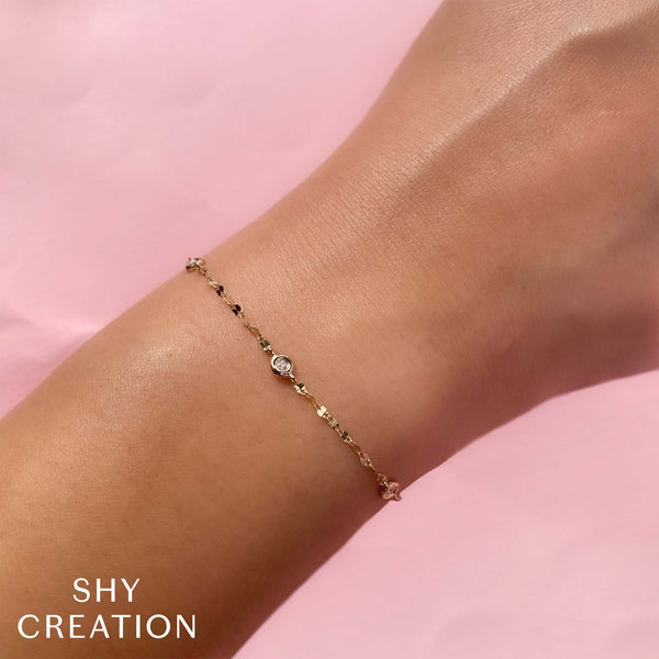 0.10CT 7" DIAMONDS BY THE YARD SPARKLE CHAIN BRACELET