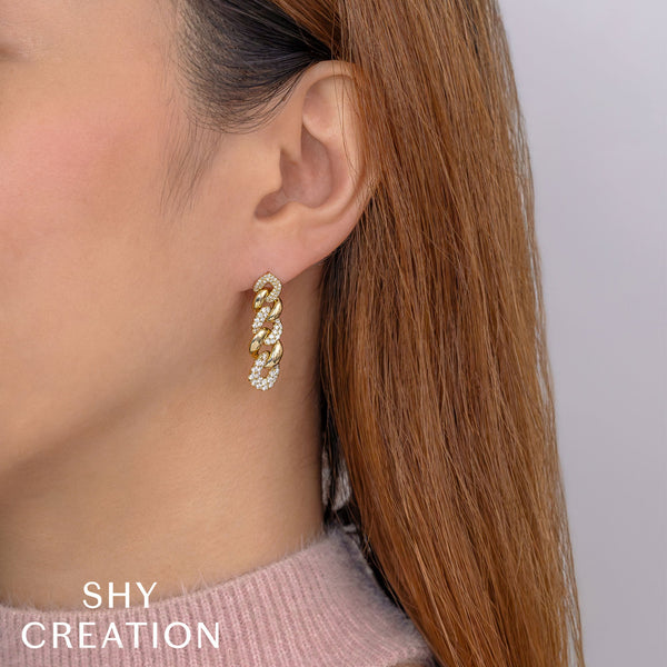 1.03CT DIAMOND LINK EARRING