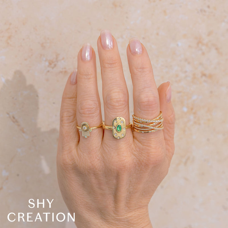 0.48CT DIAMOND BRIDGE RING