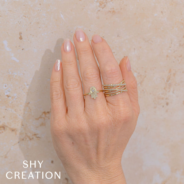 0.48CT DIAMOND BRIDGE RING