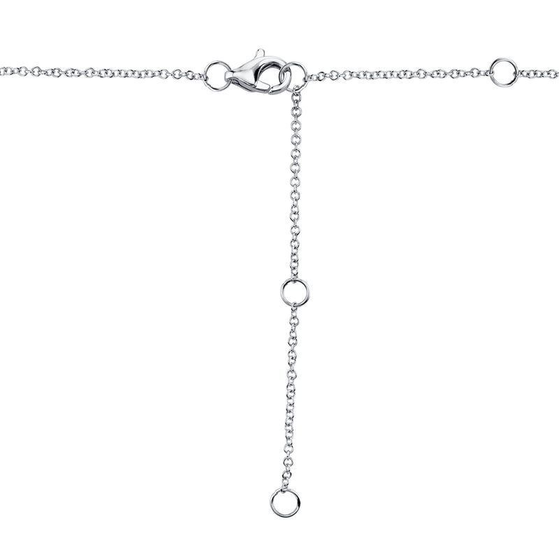 0.04CT DIAMOND & 0.14CT BLUE SAPPHIRE NECKLACE