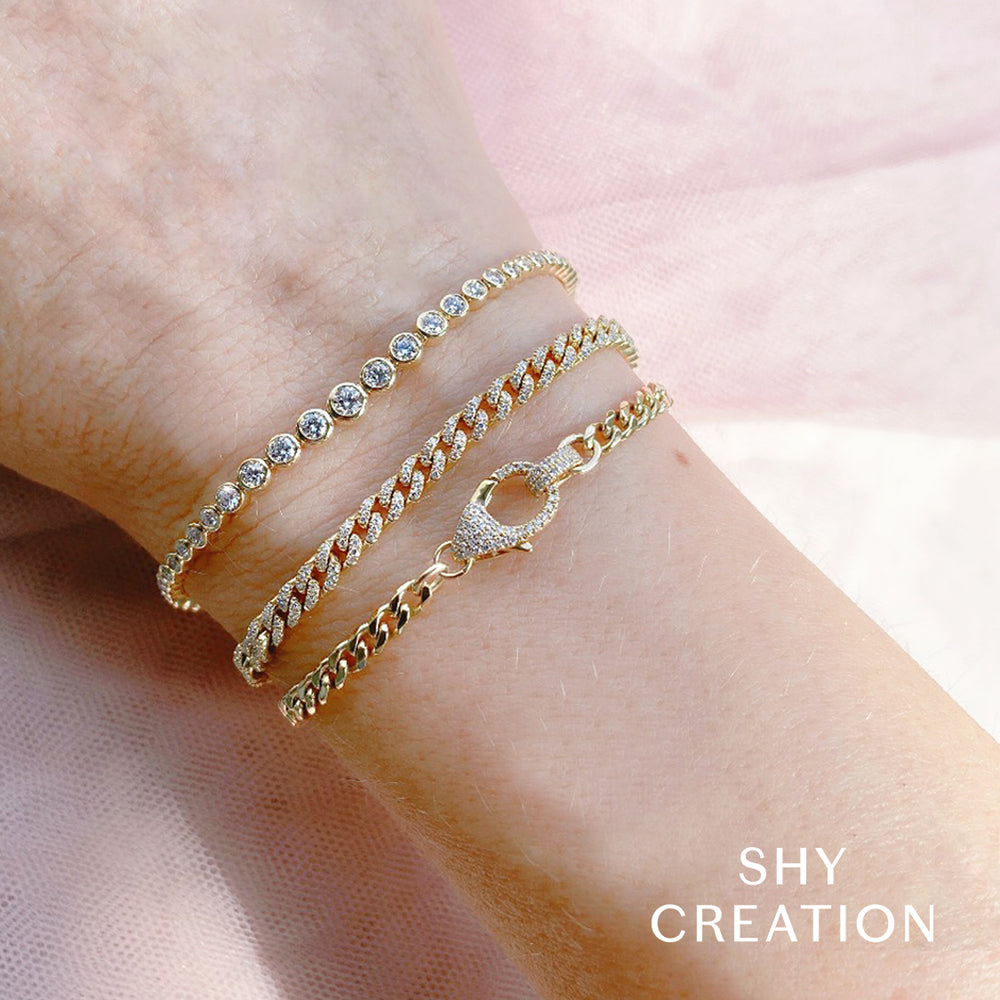 0.25CT DIAMOND LINK BRACELET – Shy Creation
