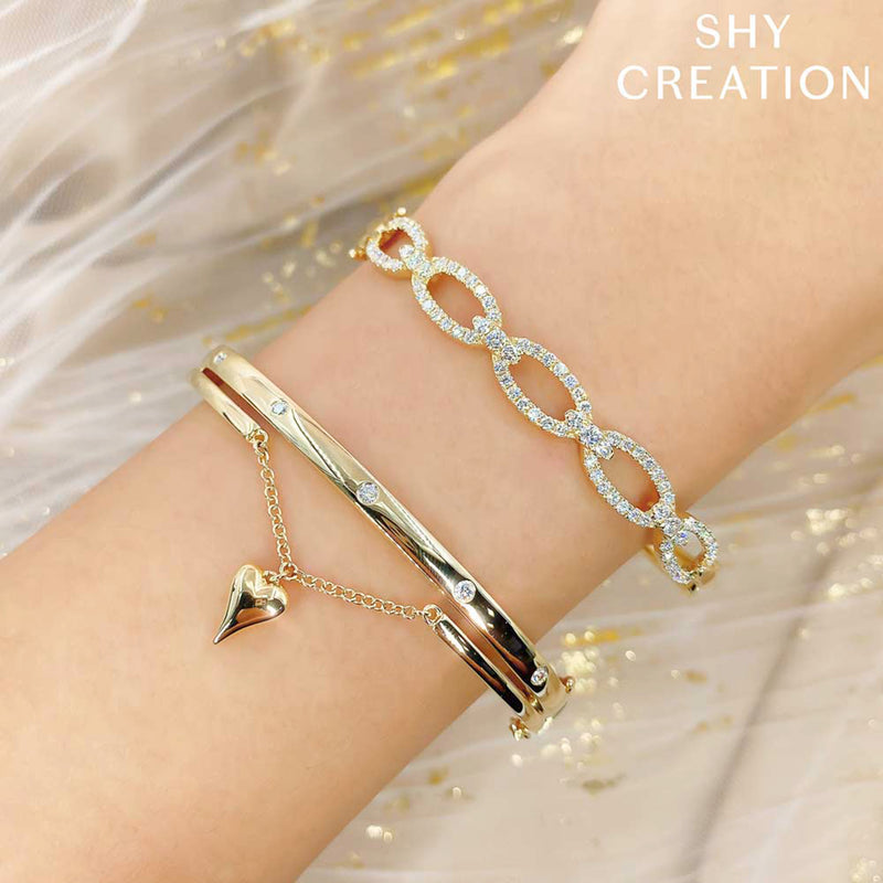 1.19CT DIAMOND LINK BANGLE