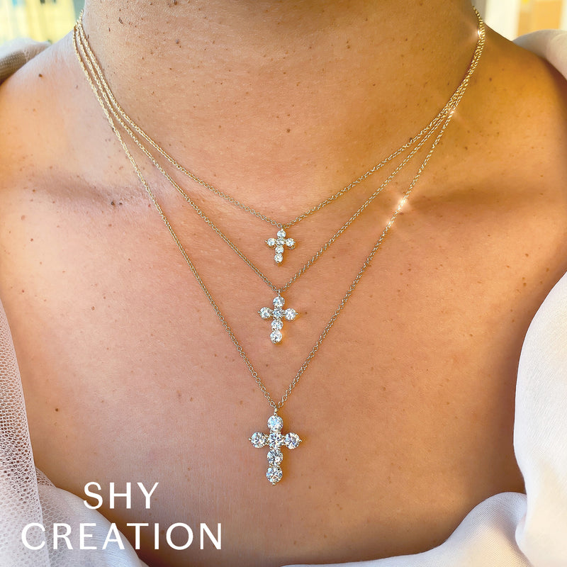 0.25CT DIAMOND CROSS NECKLACE