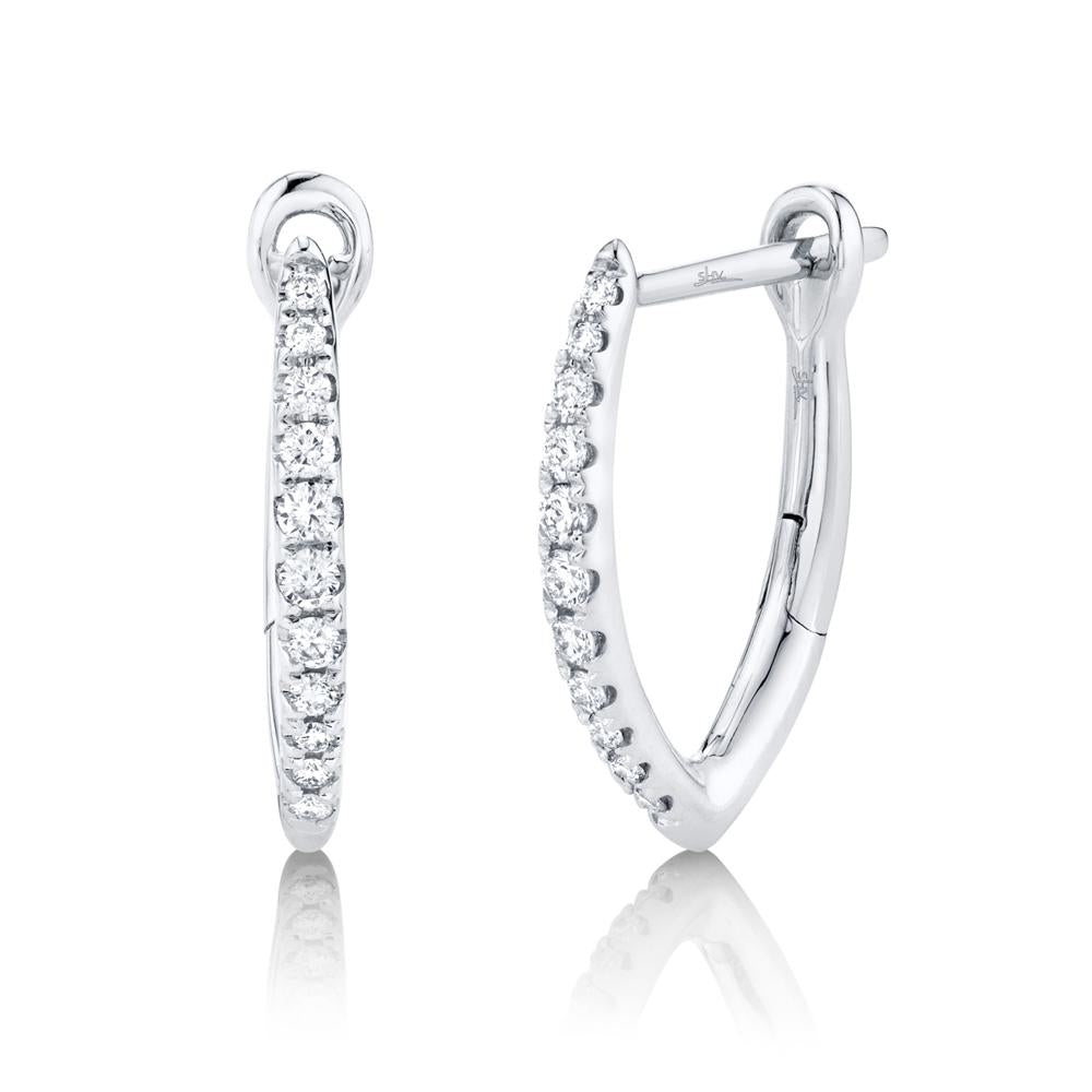NEWYEAR ㉜　フープ&リング 0.07 Ct. Classic Diamond Huggie Earrings - Small – Shy Creation