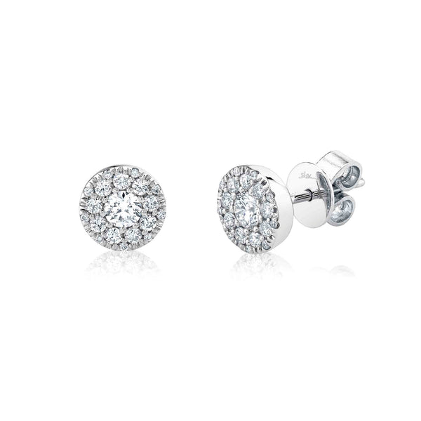 0.47CT-CTR(ROUND) 0.53CT-SIDE DIAMOND CLUSTER EARRING