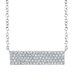 DIAMOND PAVE BAR PENDANT NECKLACE