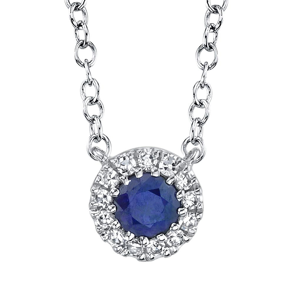 Blue Sapphire & Diamond Necklace – Identity Diamonds
