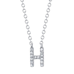 0.05CT DIAMOND NECKLACE - INITIAL H