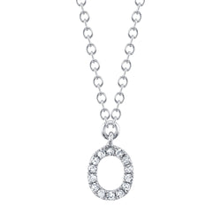 0.05CT DIAMOND NECKLACE - INITIAL O