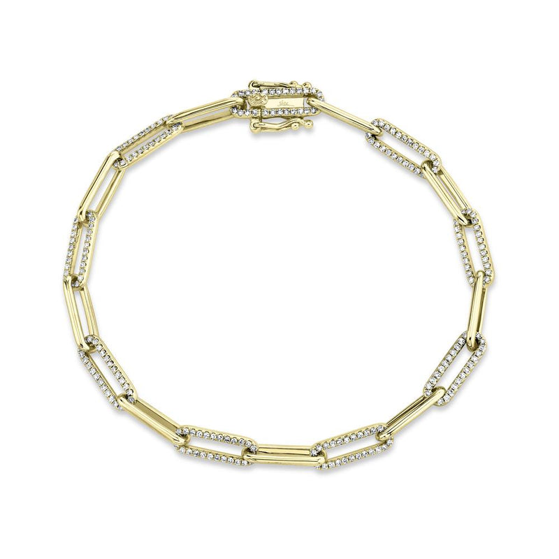 Bloomingdales Diamond Paperclip Bracelet in 14K White  Yellow Gold 080  ct tw  100 Exclusive  Bloomingdales