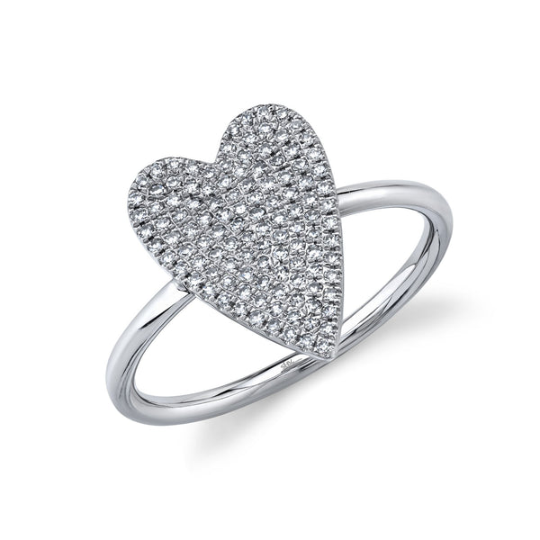 Amor Diamond Pave Heart Ring - Small