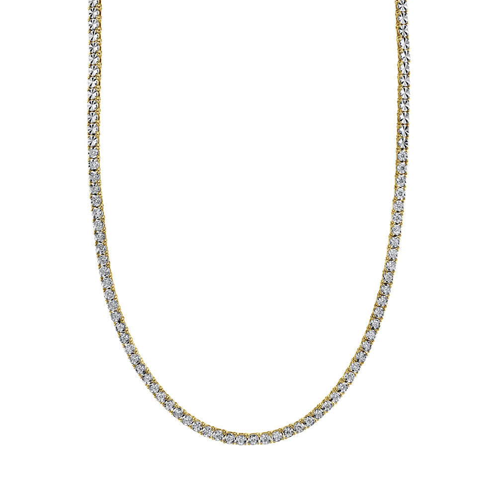 【Sentiments】NO.270 NECKLACE Jax – Gold & CZ Tennis Statement Necklace – Bowood Lane