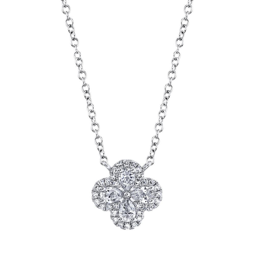 Diamond Girl Clover Necklace