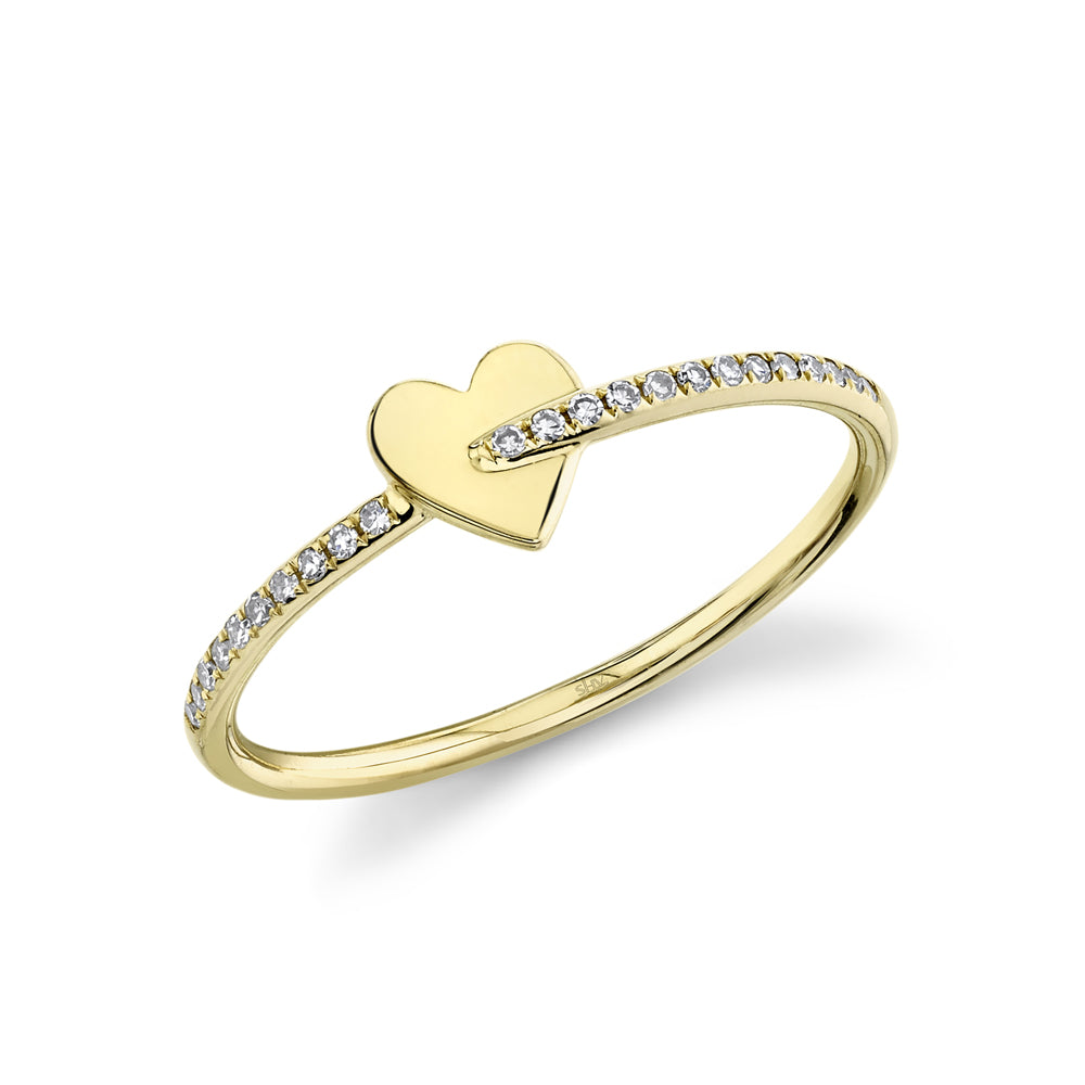 0.07CT DIAMOND HEART RING – Shy Creation
