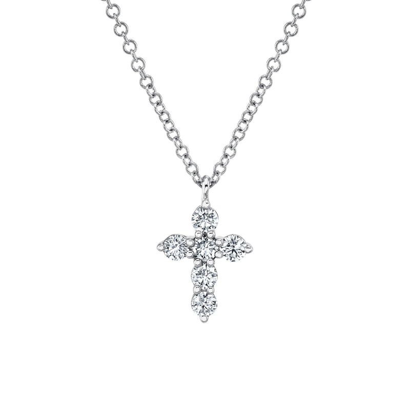 0.25CT DIAMOND CROSS NECKLACE – Shy Creation