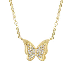 0.06CT DIAMOND BUTTERFLY NECKLACE