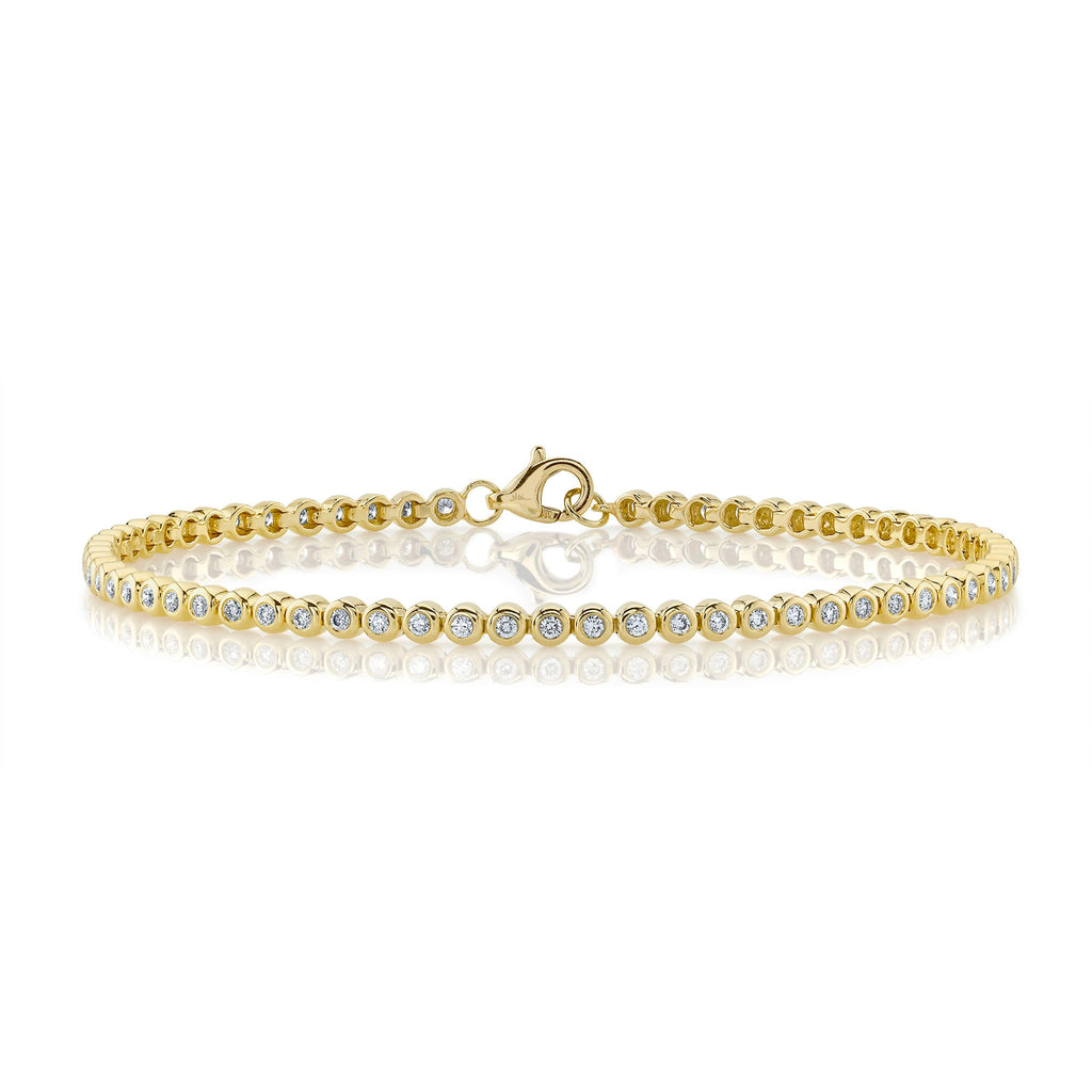 Shy Creation Bezel-set Diamond Bangle 1/3 ct tw 14K Yellow Gold