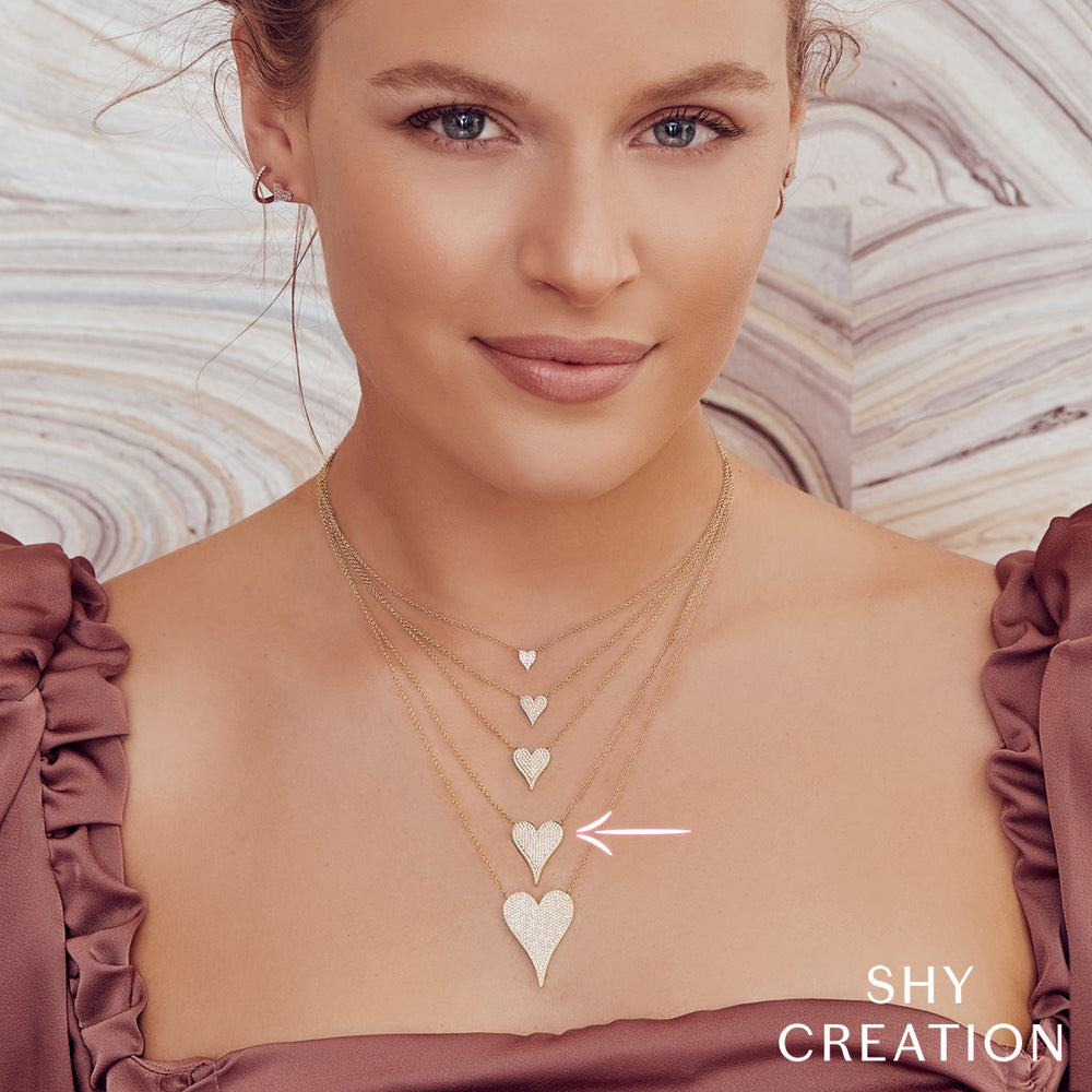 ★21-22新作★DEEPBROW★initial and heart necklace The Amor Series – Shy Creation